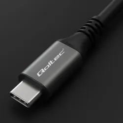 Kabel USB4 Qoltec USB-C PD 240W | Thunderbolt 3/4 | 4K | 40Gb/s | 1m |