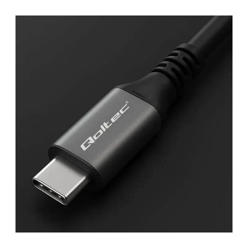 Kabel USB4 Qoltec USB-C PD 240W | Thunderbolt 3/4 | 4K | 40Gb/s | 1m |
