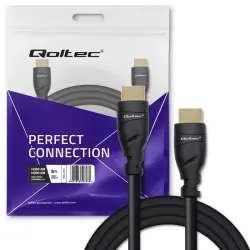 Kabel HDMI QOLTEC v2.1 Ultra High Speed 8K | 60Hz | 26AWG | GOLD | 5m