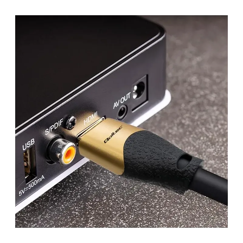 Kabel HDMI QOLTEC v2.1 Ultra High Speed 8K | 60Hz | 30AWG | GOLD | 1m