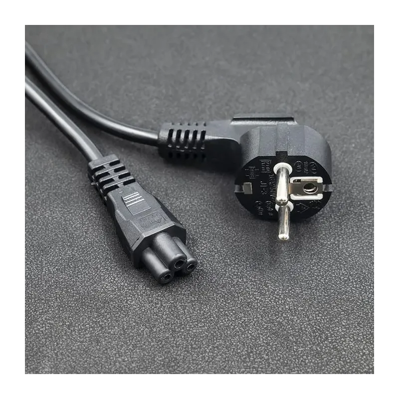 Kabel zasilający Qoltec kątowy SCHUKO | IEC C5 | Koniczynka | 3x1.0mm2 |