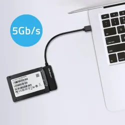 Kabel adapter Qoltec SATA | Przejściówka na dysk SSD HDD 2.5" | USB 3.0 |