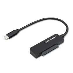 Kabel adapter Qoltec SATA | Przejściówka na dysk SSD HDD 2.5" | USB-C |