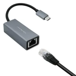 Kabel adapter Qoltec USB-C na RJ45 Ethernet | 1000Mb/s | Aluminiowa obudowa