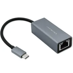 Kabel adapter Qoltec USB-C na RJ45 Ethernet | 1000Mb/s | Aluminiowa obudowa