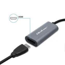 Kabel adapter Qoltec USB-C na HDMI 4K | 60Hz | 32AWG 0,17m