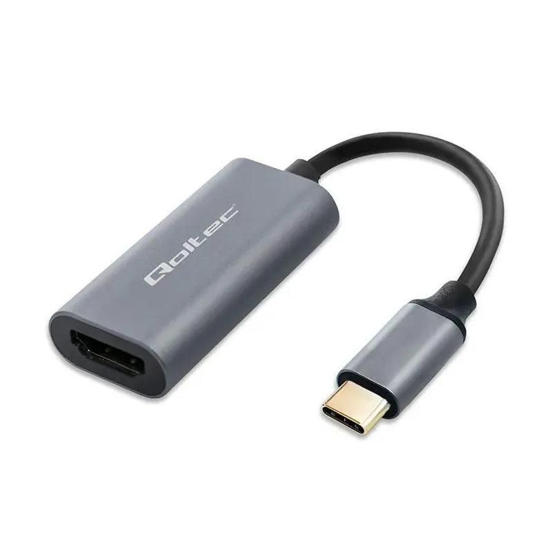Kabel adapter Qoltec USB-C na HDMI 4K | 60Hz | 32AWG 0,17m