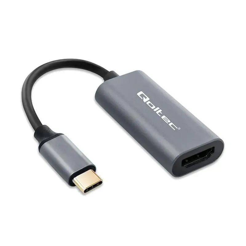 Kabel adapter Qoltec USB-C na HDMI 4K | 60Hz | 32AWG 0,17m