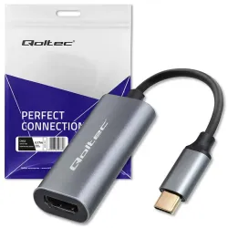 Kabel adapter Qoltec USB-C na HDMI 4K | 60Hz | 32AWG 0,17m