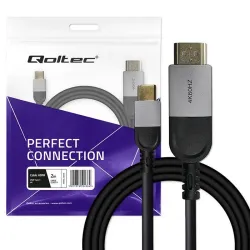 Kabel adapter Qoltec USB-C na HDMI high speed 4K | 60Hz | 32AWG | 2m