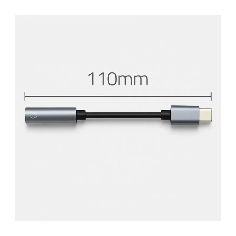 Kabel adapter Qoltec USB-C - Jack 3.5mm, 0,1m