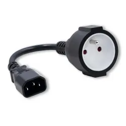 Adapter Qoltec IEC 320 C14 / FRENCH | 0.15m