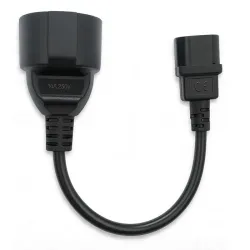 Adapter Qoltec IEC 320 C14 / FRENCH | 0.15m