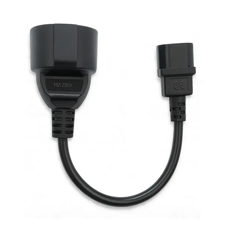 Adapter Qoltec IEC 320 C14 / FRENCH | 0.15m