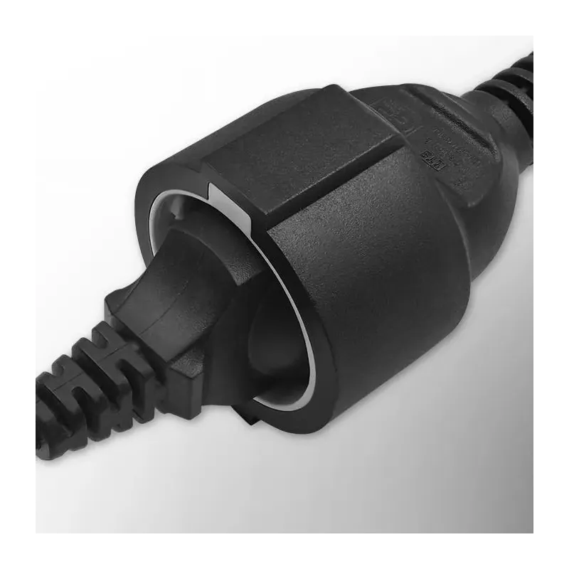 Kabel adapter Qoltec IEC 320 C14 / SCHUKO | 0,15m