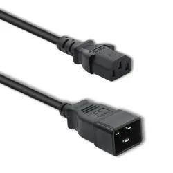 Kabel zasilający Qoltec IEC C20/C13 | 3x1.5mm2 | 1.2m | PartsPC.pl