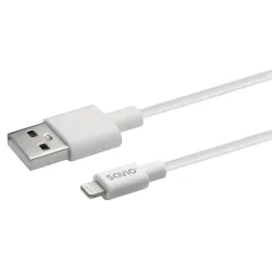 Kabel USB SAVIO CL-192 USB-A do Lightning 1m biały | PartsPC.pl