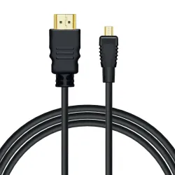 Kabel HDMI - micro HDMI Savio CL-40/M 2m czarny, złote k. v1.4