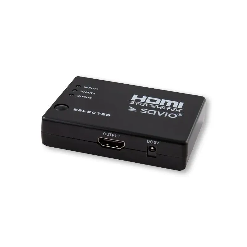 Switch HDMI 3 porty + pilot Savio CL-28