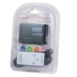Switch HDMI 3 porty + pilot Savio CL-28