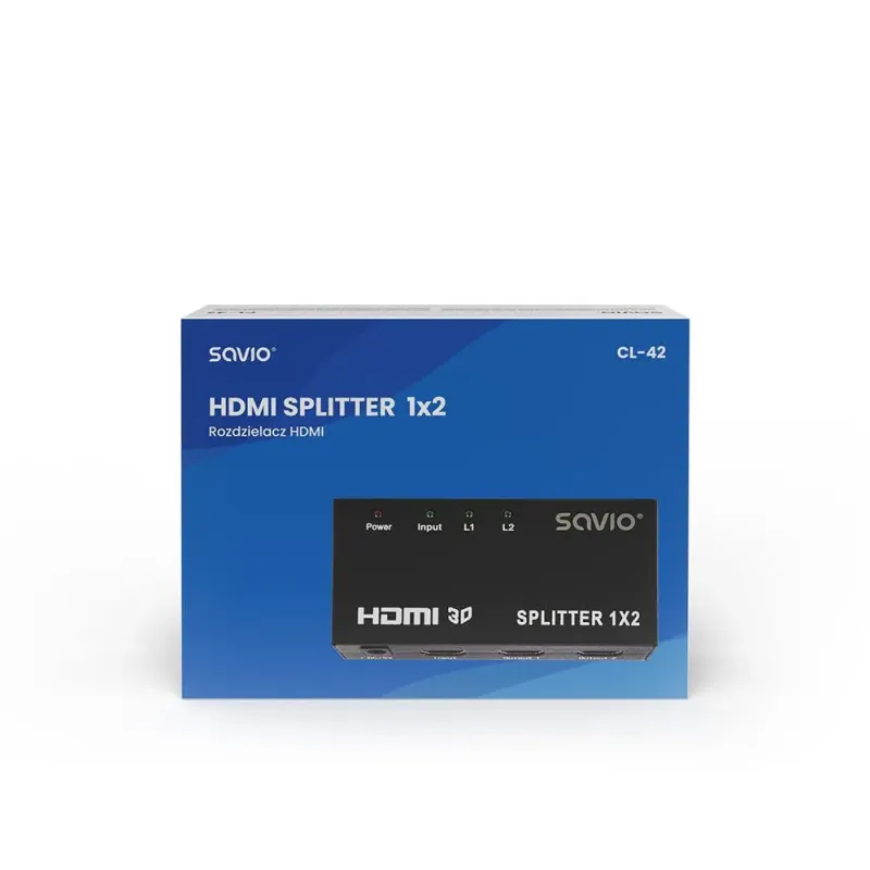 Splitter HDMI Savio CL-42 (1x IN - 2x OUT)