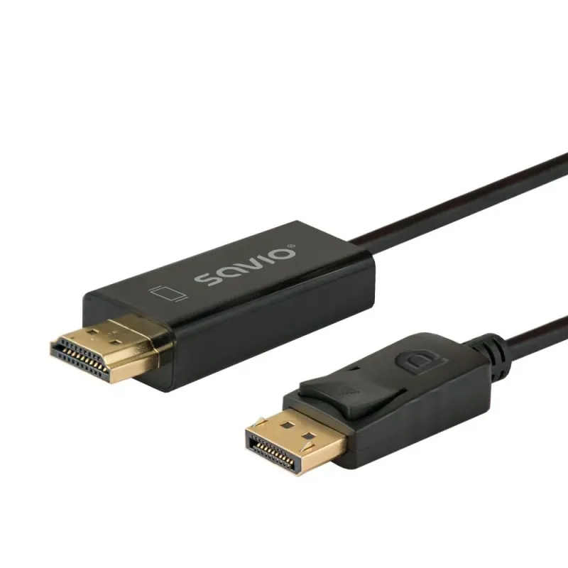 Kabel adapter DisplayPort do HDMI Savio CL-183 1,5m czarny