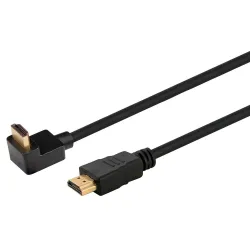 Kabel HDMI Savio CL-04 1,5m, czarny, KĄTOWY, złote końcówki, v1.4 high
