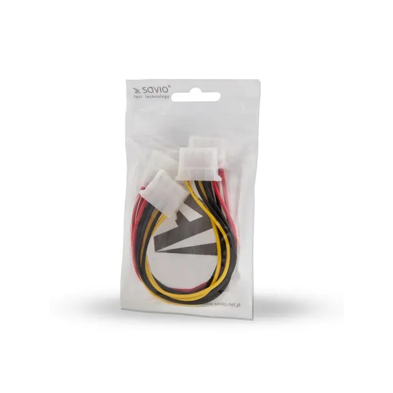 Kabel zasilający Savio AK-16 Molex 4 pin M - 3x Molex 4 pin F