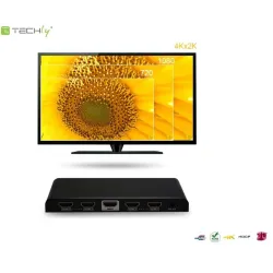 Rozdzielacz / Splitter Techly AV HDMI 2.0 1/4 Ultra HD 4Kx2K 3D
