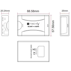 Konwerter Techly AV Euro SCART / HDMI 720p/1080p