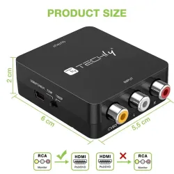 Konwerter Techly AV Composite video i audio 3x RCA na | PartsPC.pl