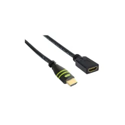 Przedłużacz HDMI Techly HDMI-HDMI M/F Ethernet 3D 4K, 5m, czarny