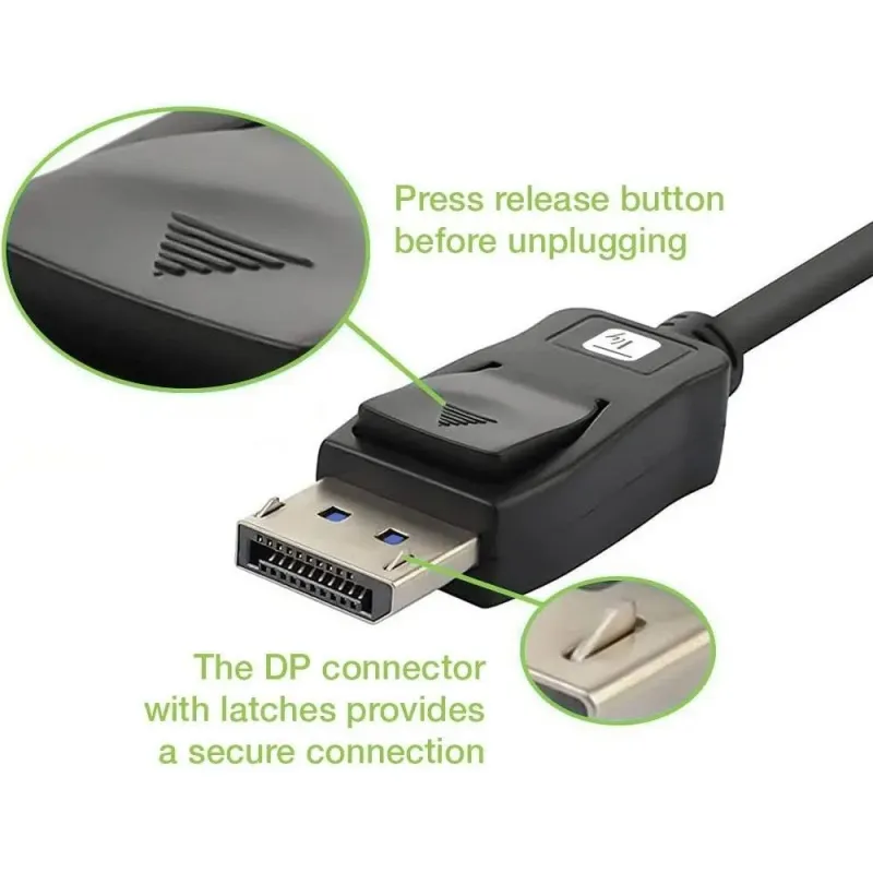 Kabel DisplayPort Techly 2.1 4K*120Hz 1m 54G czarny