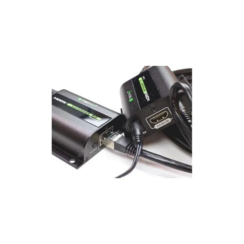 Extender HDMI Techly EXT-E70I po skrętce Cat. 5e/6/6a/7, do 60m, z