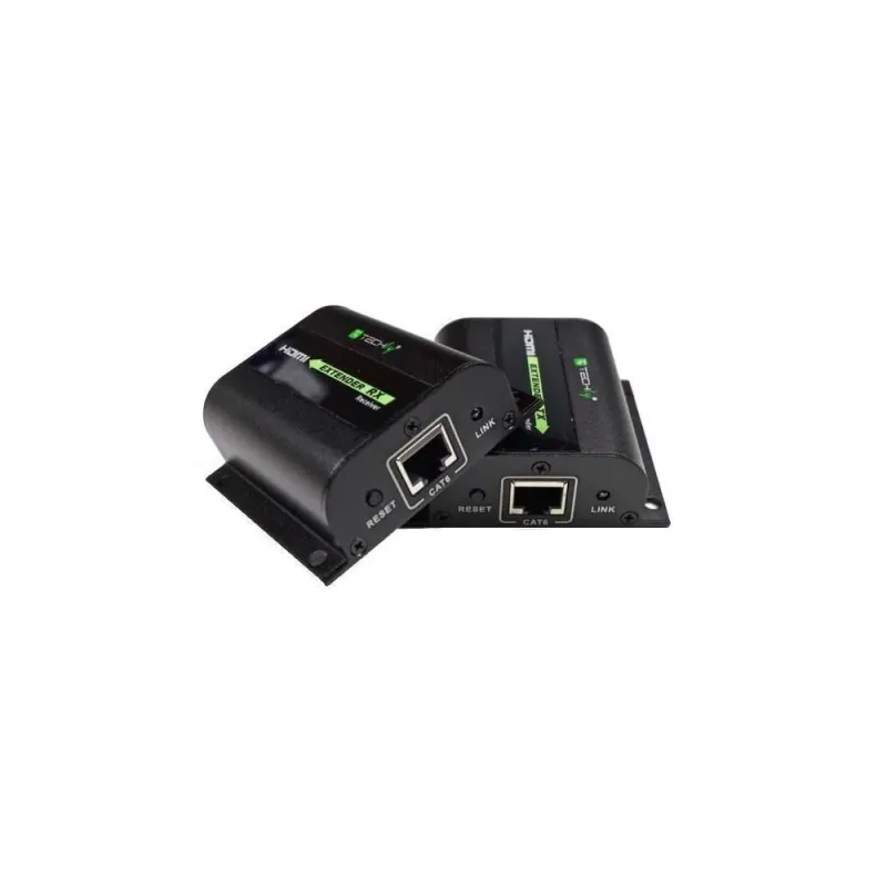 Extender HDMI Techly EXT-E70I po skrętce Cat. 5e/6/6a/7, do 60m, z