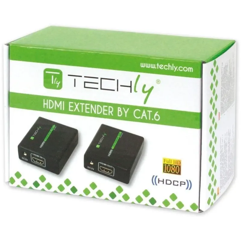 Extender HDMI Techly EXT-E70 po skrętce Cat. 6/6a/7, do 60m, Full HD 3D,