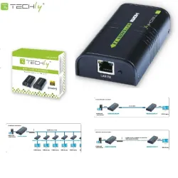 Extender / odbiornik HDMI Techly IDATA EXTIP-373R po skrętce Cat. 5e/6/6a/7