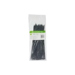 Opaski nylonowe Techly zaciskowe 280x4,8mm, 100 szt., czarne