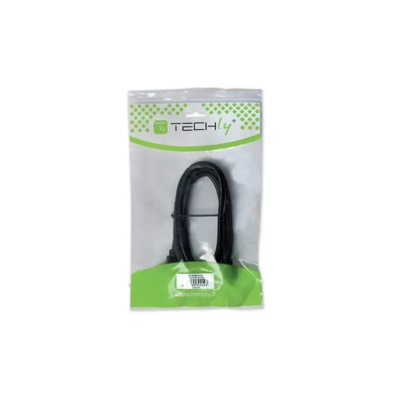 Kabel HDMI Techly HDMI-HDMI M/M 1,4 Ethernet 3D 4K, ekranowany, 2m, czarny