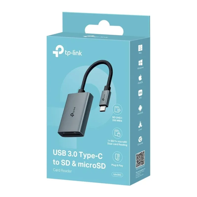 Kabel adapter TP-Link UA430C USB-C - SD/microSD