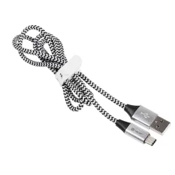 Kabel Tracer USB 2.0 Type-C A Male - C Male 1m czarno-srebrn… | PartsPC.pl