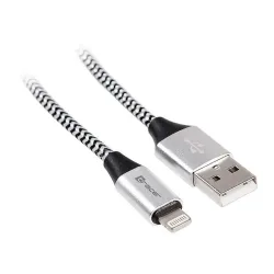 Kabel Tracer USB 2.0 iPhone AM - Lightning 1m czarno-srebrny