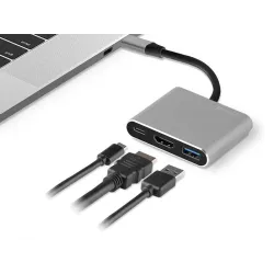 Kabel adapter USB-C Tracer TRAPOD46847 USB-C HDMI 4K USB 3.0 PDW 100W