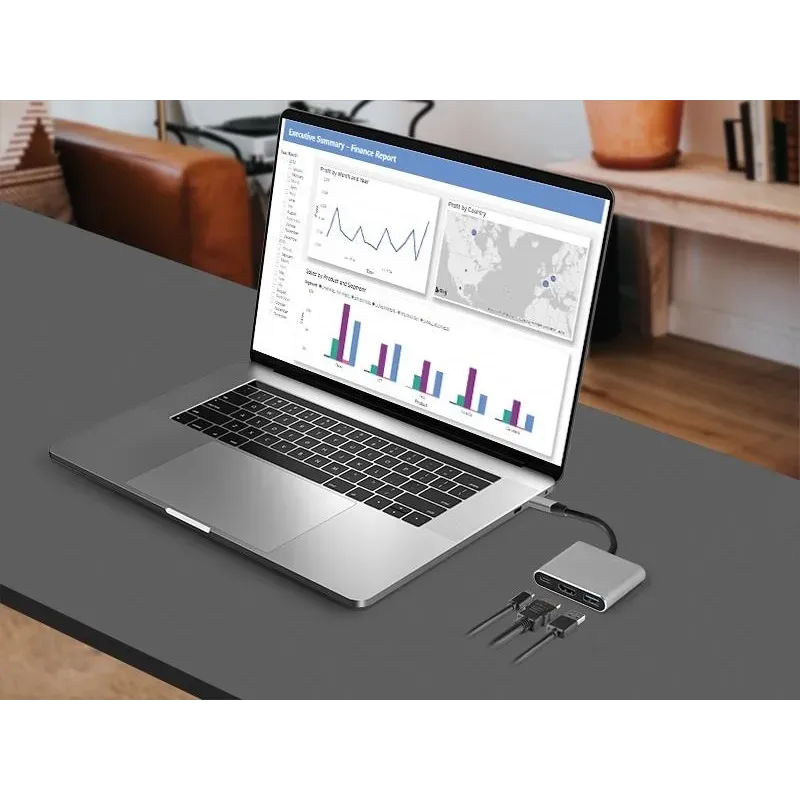 Kabel adapter USB-C Tracer TRAPOD46847 USB-C HDMI 4K USB 3.0 PDW 100W