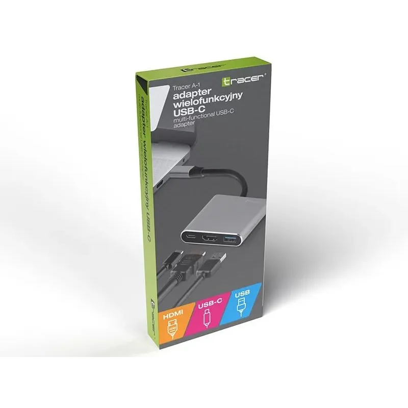 Kabel adapter USB-C Tracer TRAPOD46847 USB-C HDMI 4K USB 3.0 PDW 100W