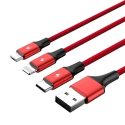Kabel USB 2.0 Unitek C4049RD, 3w1 USB - USB typ C/microUSB/L… | PartsPC.pl