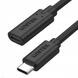 Kabel USB-C Unitek C14086BK-1.5M Przedłużacz, 10Gbps, 4K, PD 100W, M/F,