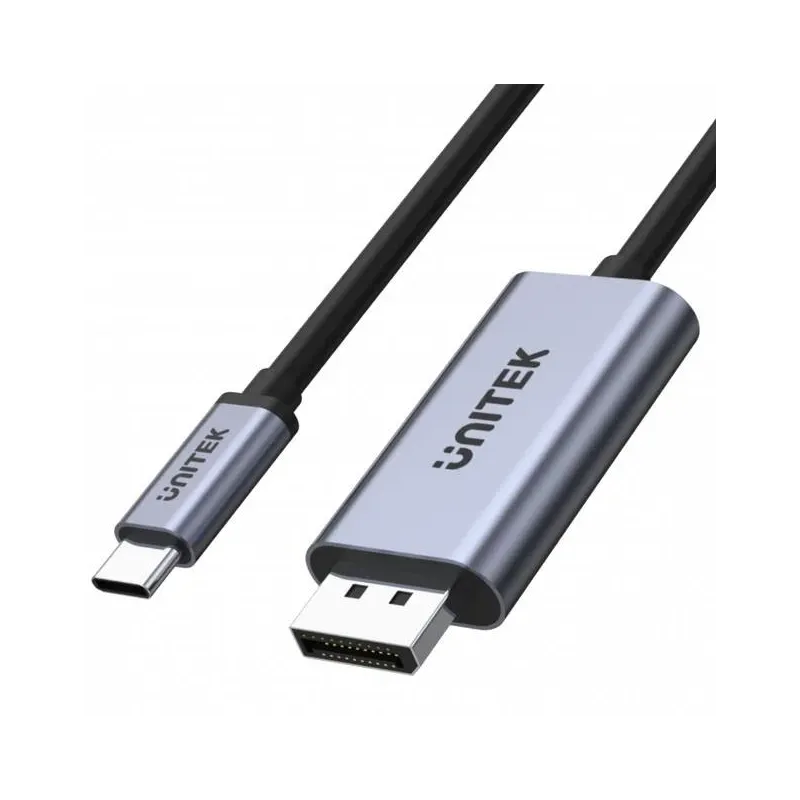 Kabel adapter Unitek V1409A USB-C - DP 1.2 4K@60Hz, 1,8m | PartsPC.pl