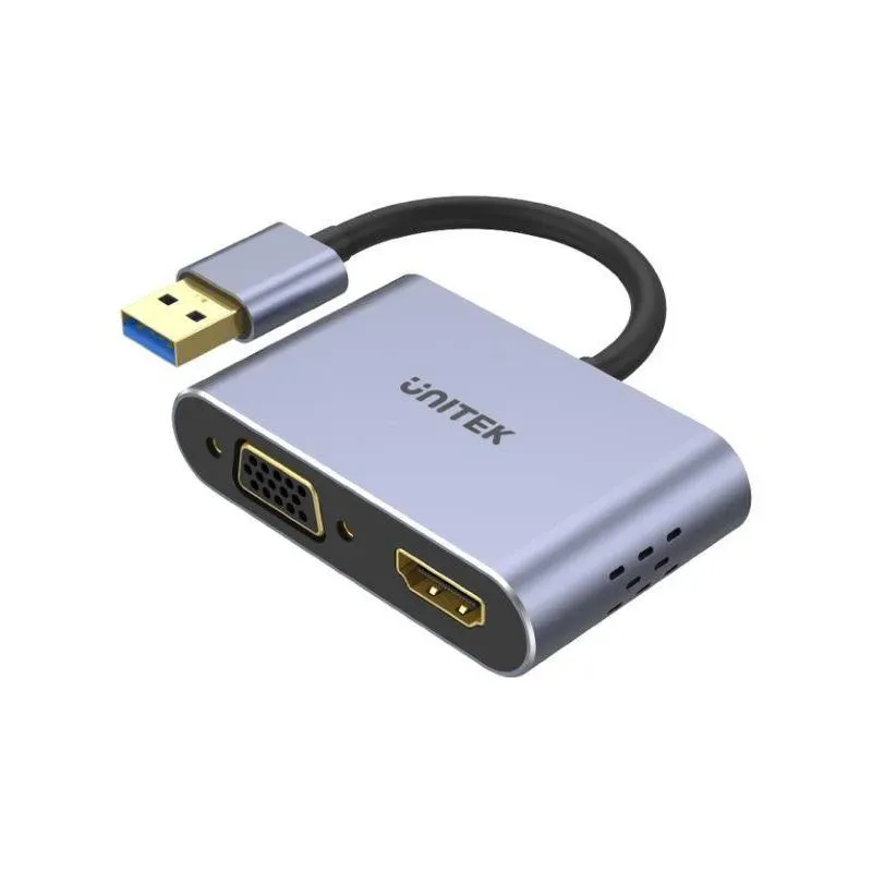 Kabel adapter Unitek V1304A USB-A - HDMI, VGA, fullHD | PartsPC.pl