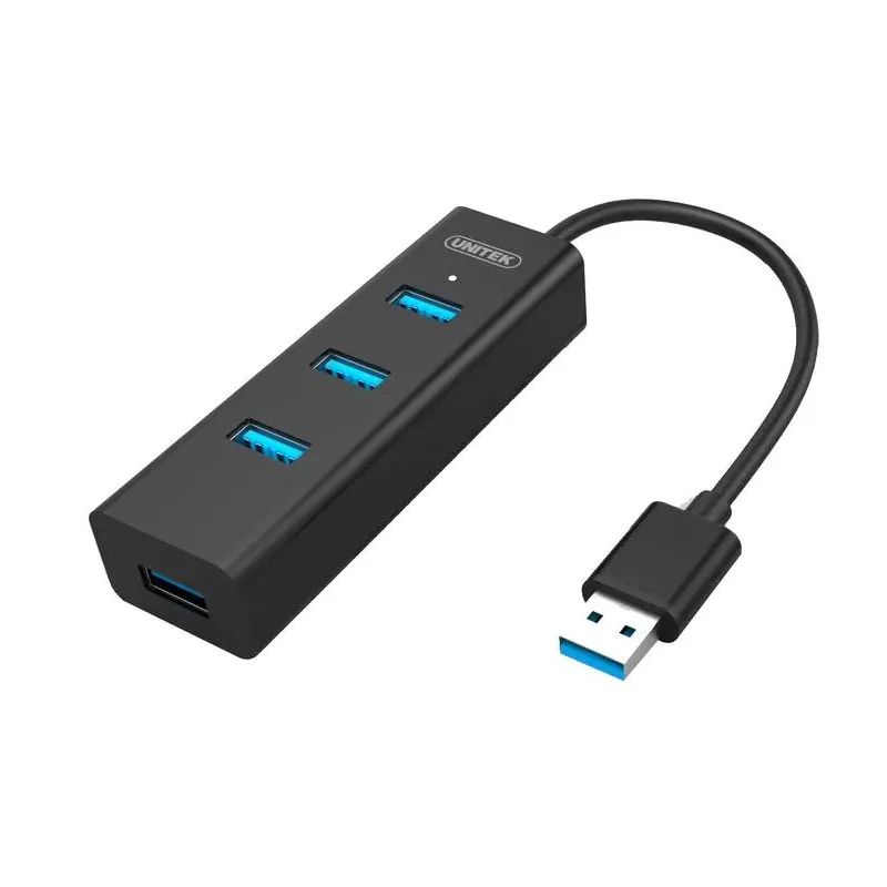 Hub USB Unitek Y-3089 4xUSB 3.0 czarny | PartsPC.pl